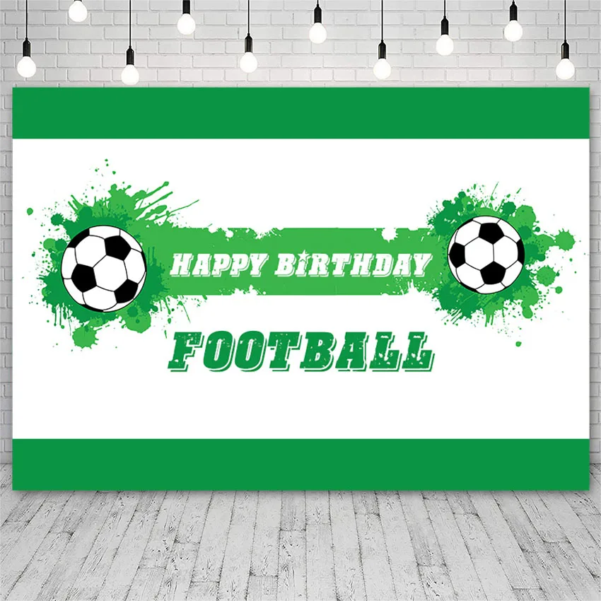 Avezano Happy Birthday Party Backdrop Football Star Player Soccer Boy Photography Backgrounds Photo Studio Photozone Decor Props