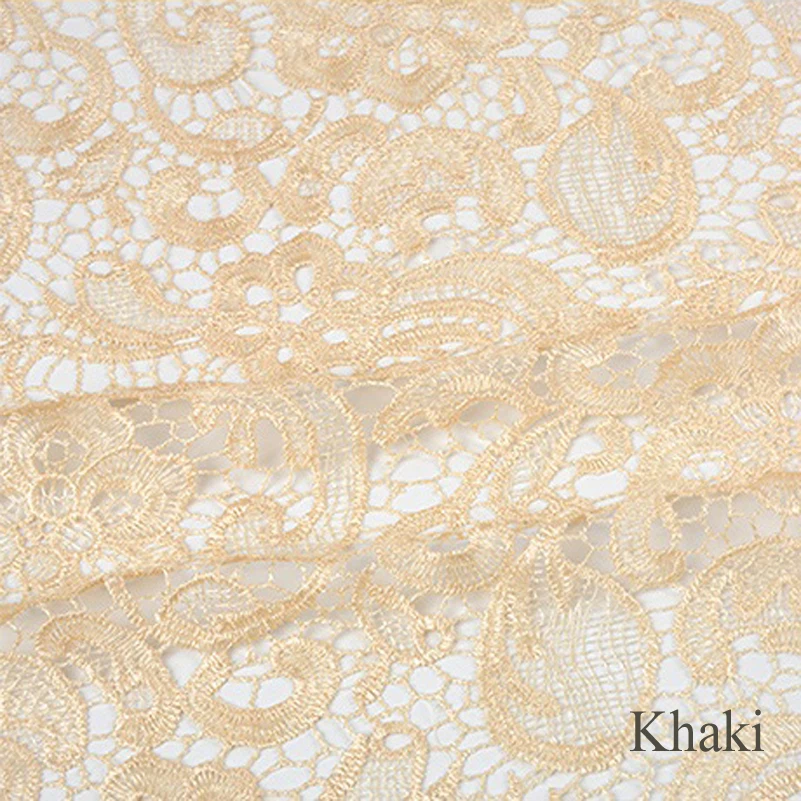 High Quality 3D Water Soluble Embroidery Lace Fabric for Sewing Clothes Dress by the Half Meter