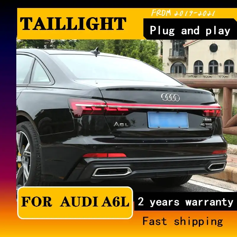 

Car Styling For Audi A6L Tail Lamp 2019 2020 2021 LED C8 Taillight Rear Lamp Turn Signal LED Auto Parts