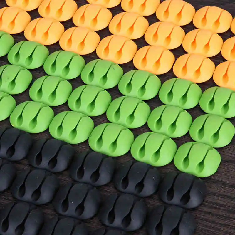 5 шт./лот кабельный зажим, настольный органайзер, проводной шнур, свинцовый USB-шнур, держатель шнура, органайзер, держатель, безопасный Настольный цвет, случайный цвет