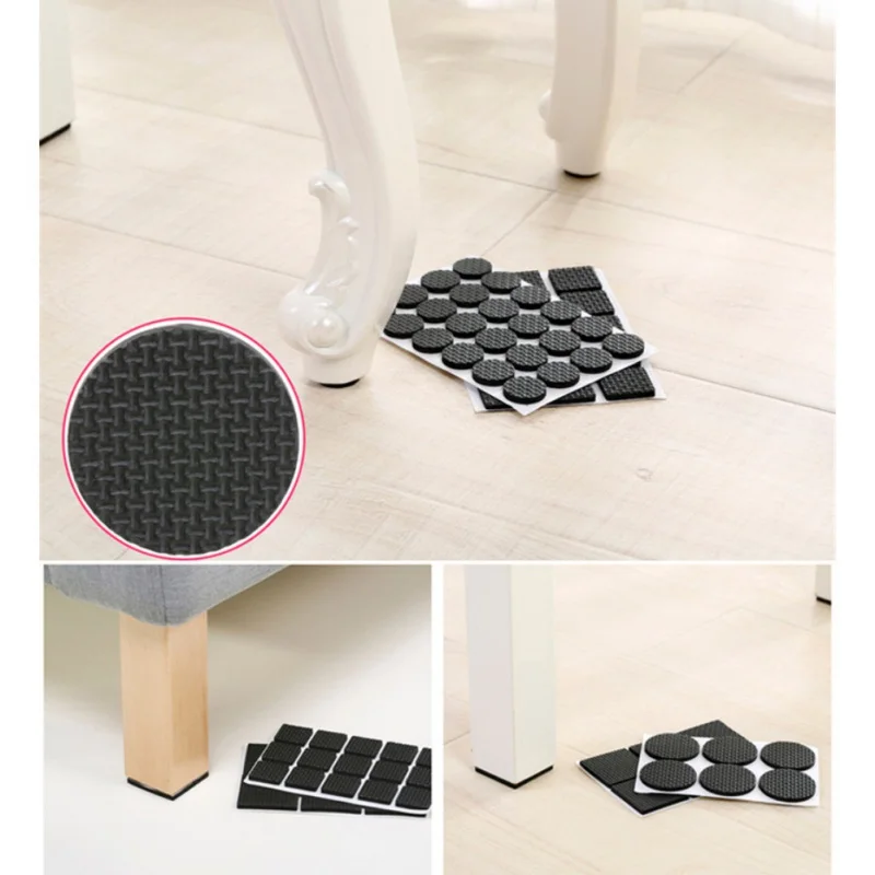 1 Set Self Adhesive Furniture Leg Feet Rug Felt Pads Anti Slip Mat Bumper Damper For Chair Table Protector Hardware