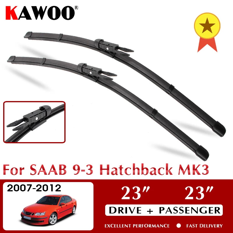 Car Wiper Blades For SAAB 9-3 Hatchback MK3 2007-2012 Windshield Windscreen Front Window Accessories 23