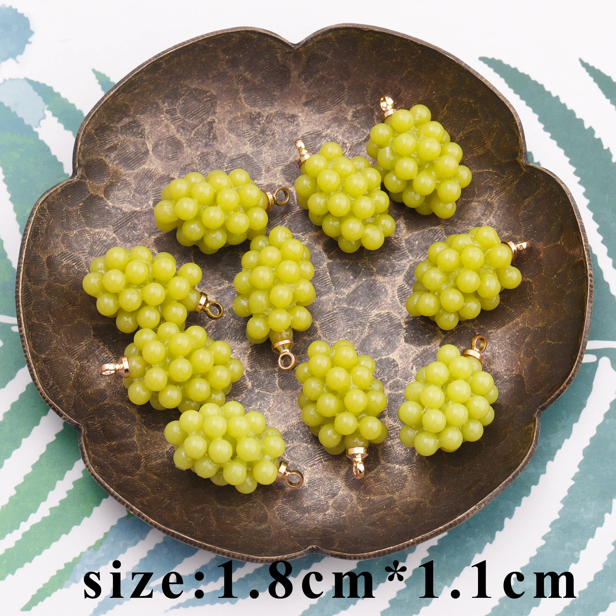 GUFEATHER M789, 보석 액세서리, 수지 펜 던 트, 점프 링, 포도 복숭아 석류 모양, diy 귀걸이, 보석 만들기, 10 개/몫