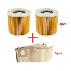 Bolsa de filtro de polvo de repuesto para Karcher WD3 WD3200 WD3300 MV3, accesorios de repuesto para aspiradora, filtros Hepa, bolsas de polvo