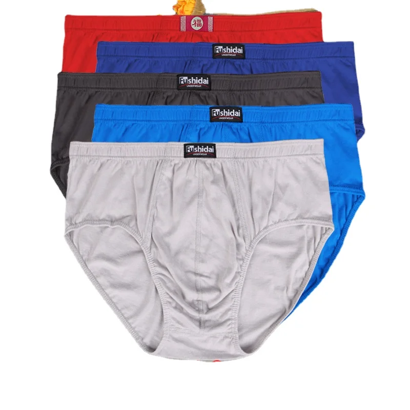 

Male Middle-aged Elderly Briefs Cotton High Waist 7XL Father Underwear Old Men Breathable Panties Lingerie Plus Size