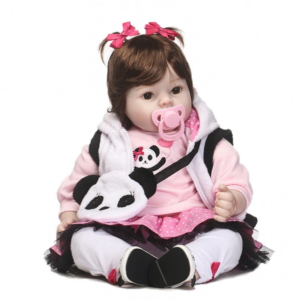 

55cm Silicone Reborn Doll Simulation Baby, Bebe Dolls Reborn Soft Toddler Baby Toys For Girls Child Birthday Christmas Gifts