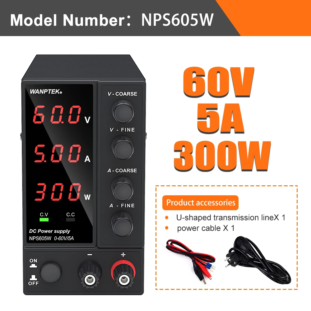 Wanptek Laboratorium Voeding Verstelbare 30V 6A 30V 10A 60V 5A 120V 3A Digit Display spanningsregelaar Bench DC Voeding