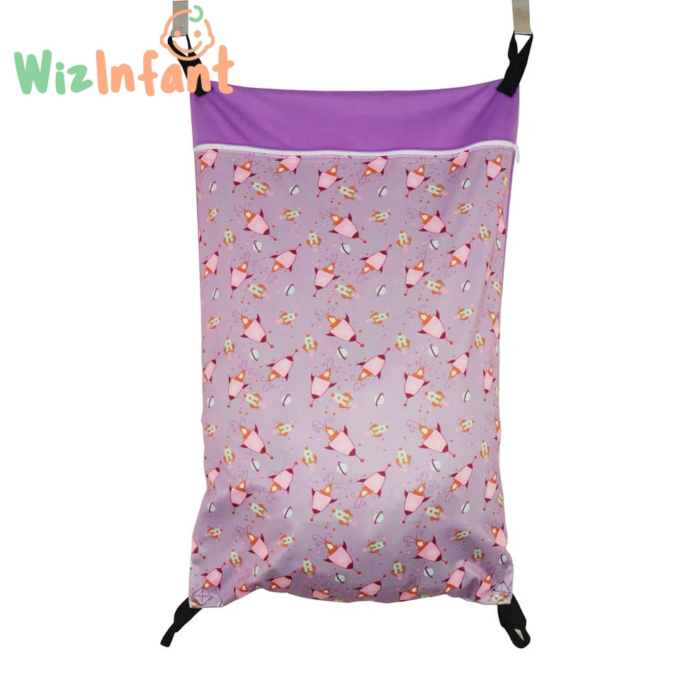 Extra Large Hanging Wet/dry Cloth Diaper Pail Bag for Reusable Diapers or Laundry