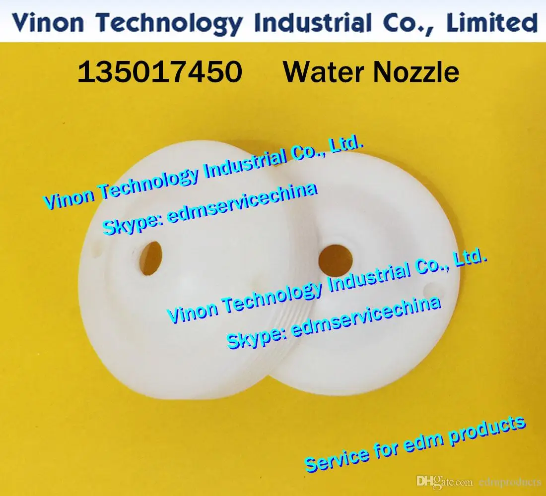 (2pcs/lot) 135017450 edm Upper Nozzle D6 Speed Edition V2, 135.017.450 High Speed Water Cover D6mm for CUT200/300/400 machine