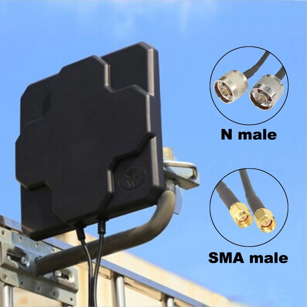 30 CM kabel zewnętrzny zewnętrzny podwójny Panel polaryzacyjny kierunkowy MIMO 4G LTE Antenne N męski/N żeński/SMA męski