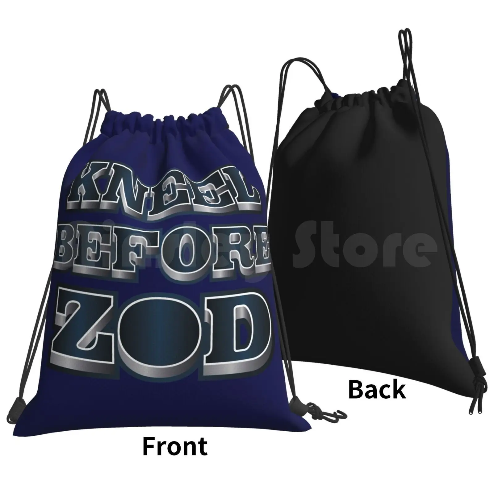 Kneel Before Zod Backpack Drawstring Bag Riding Climbing Gym Bag Zod Superhero Villian