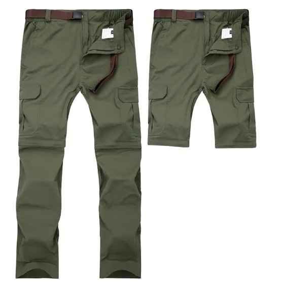 Calça cargo destacável masculina, calça militar masculina de secagem rápida e respirável com bolsos do exército, calça tática à prova d'água 7xg