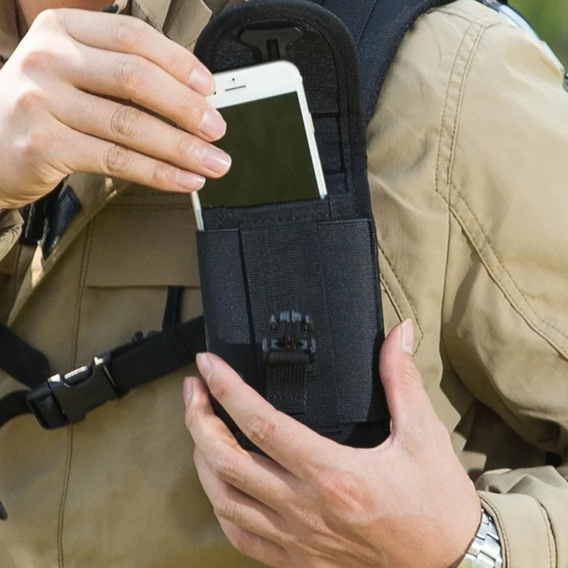 Sac de téléphone à grande capacité, sac de taille en tissu Oxford, pratique et robuste pour l'escalade