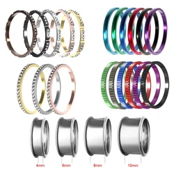 Cremo Full Zircon Inner Filled Rings Women Aluminum Stainless Steel Base Accessories Stackable Interchangeable Ring Bague Acier