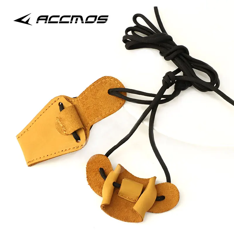 1pc Real Leather /PU Nylon Bow String Install Rope Mounting Aid Tool Bow Stringer Archery Hunting Shooting Accessory