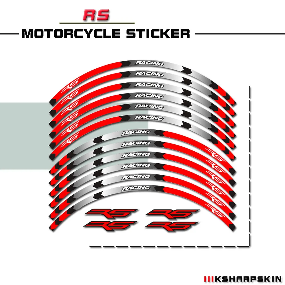 

Waterproof and reflective stickers for motorcycle wheels are on sale for Aprilia RS 125