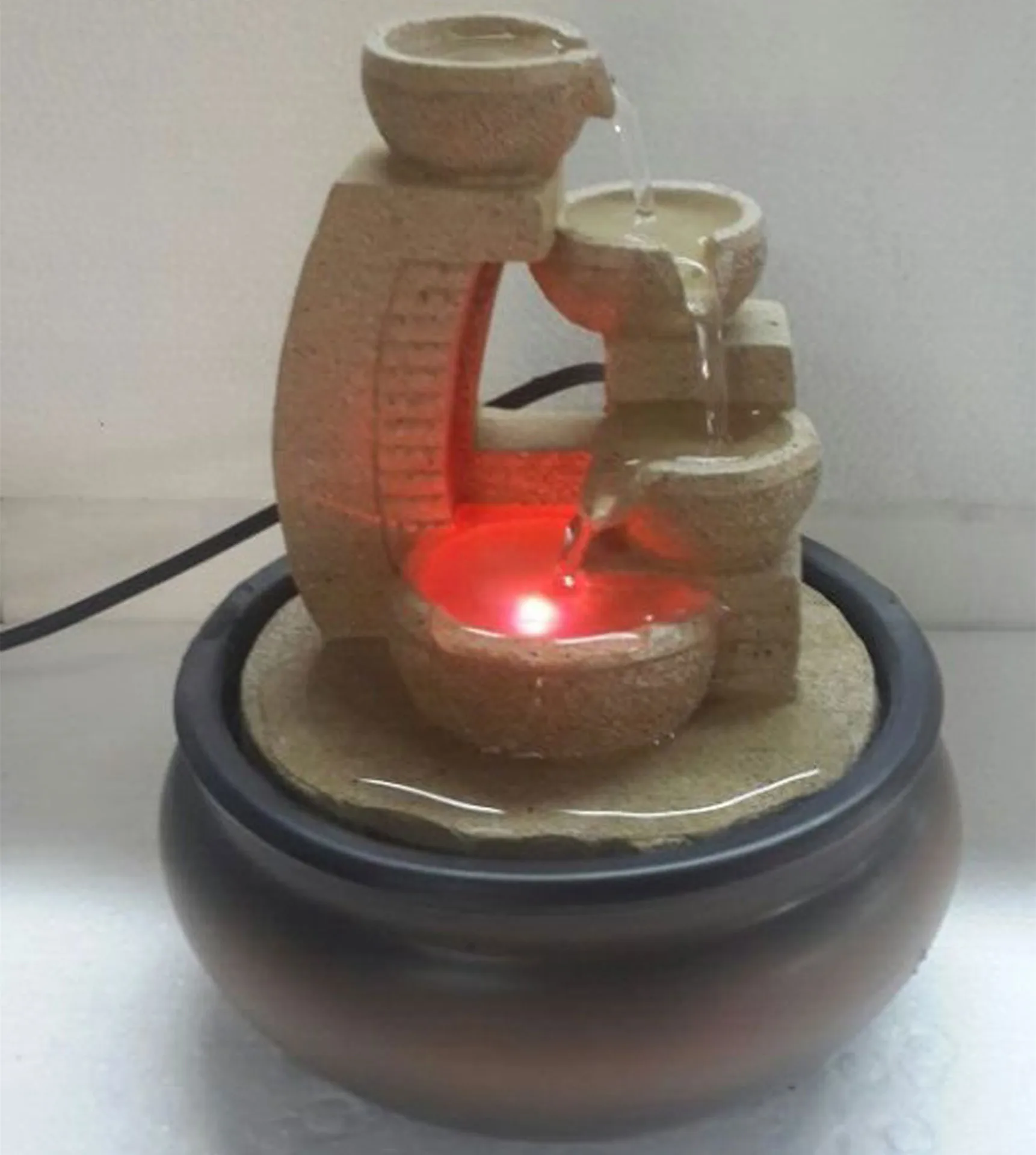 

Foreign trade orders creative imitation sandstone light running water small ornaments resin crafts resin embellishments