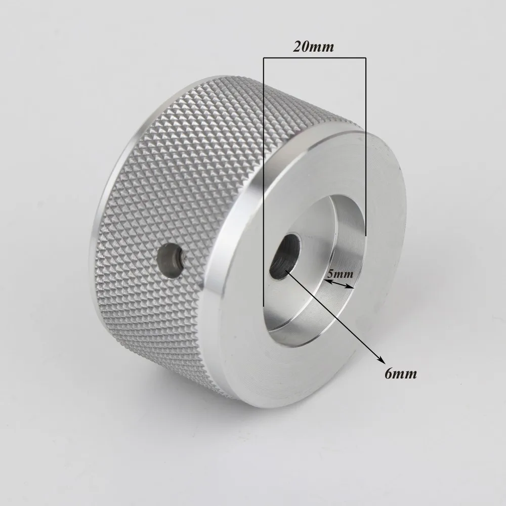 Preffair 4*KN3822  Silver/Glod/Balck Color Aluminum Potentiometer Rotary Knob 6mm Control Switch Cap Sound Volume Hat