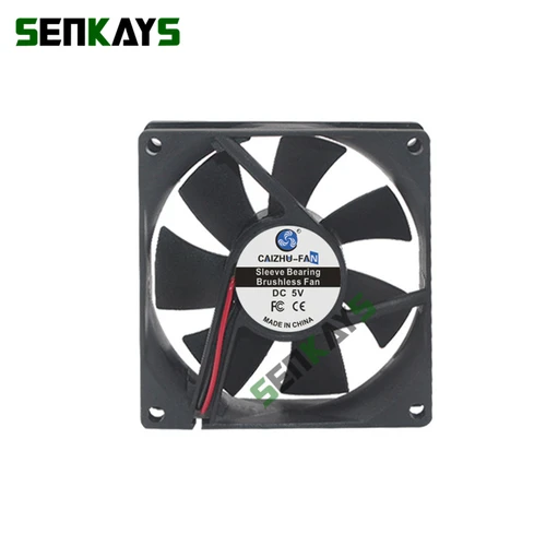 Ventilador DC 8020 de 5V, 12V, 24V, 80x80x20MM, cojinete de aceite, compresor con 2 pines