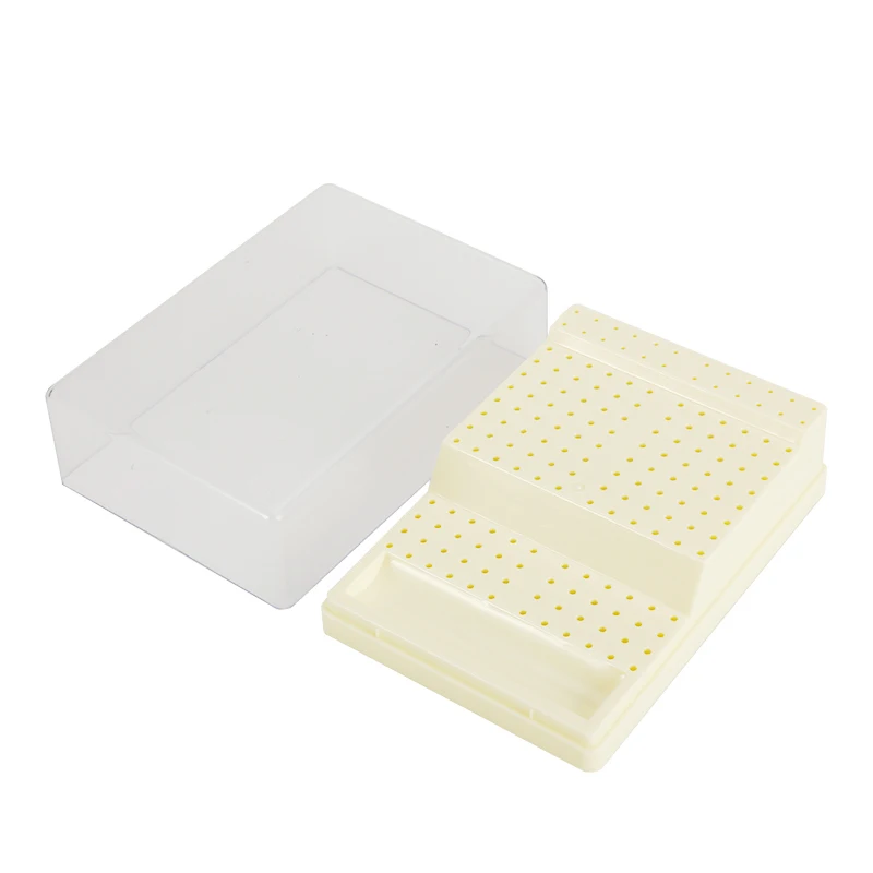 168 Holes Plastic Dental Burs Box Dental Bur Sterilizer Block Holder Autoclave Case Disinfection Box Dentistry Supplies