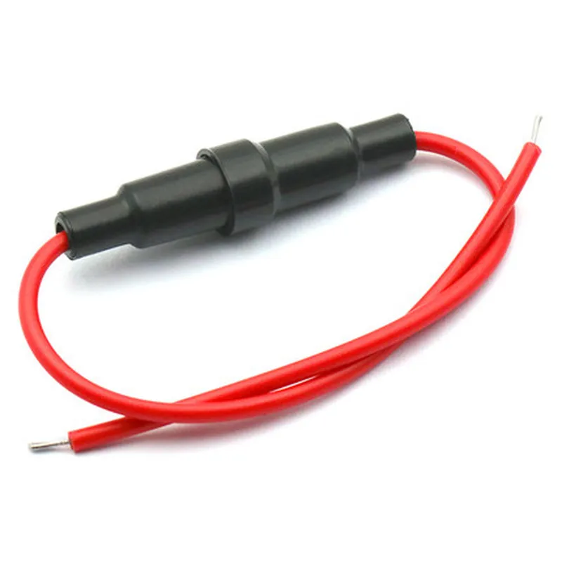 

50pcs 5*20mm Inline Fuse Holder 220V Fast-Blow Screw Type Fuse Holder Quick-Blow Glass Fuse Holder with 22 AWG Wire