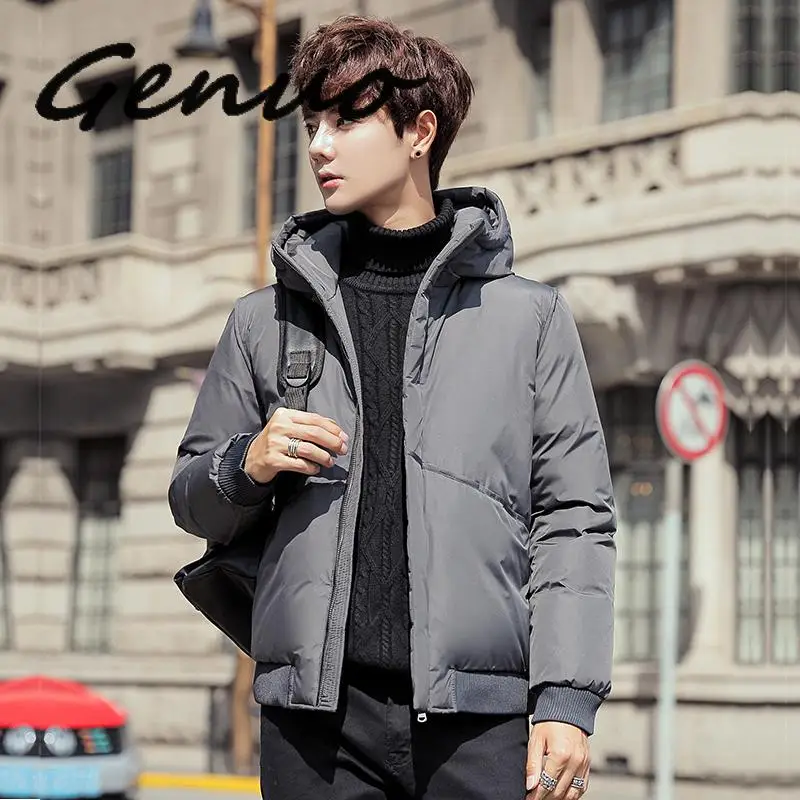 Genuo 2019 New Men\'s Jacket High Quality White Duck Coat Windproof Winter Jacket Men Snow Parka Homme Feather Jackets For Men