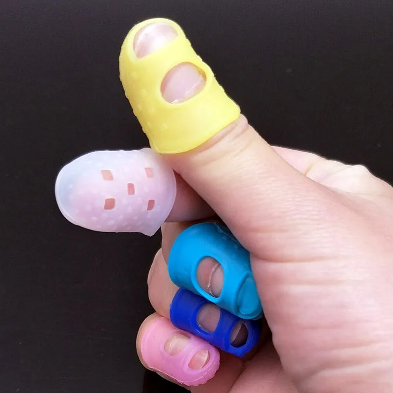 10pcs Multifunctional Silicone Thimbles Hollowed Out Breathable Protective Finger Sleeve DIY Crafts Sewing Accessories 5BB5703