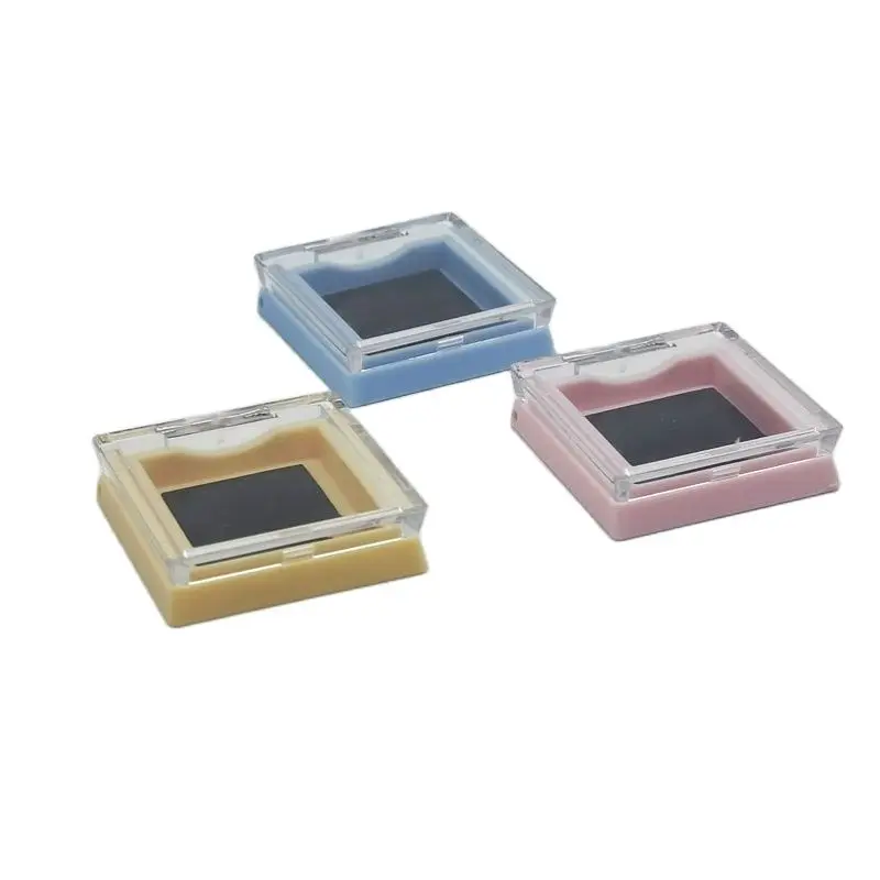 Square Eyeshadow Palette Magnetic Cosmetic Powder Compact Blusher Case Pink Blue Refillable Eyeshadow Palette Packaging 20pcs