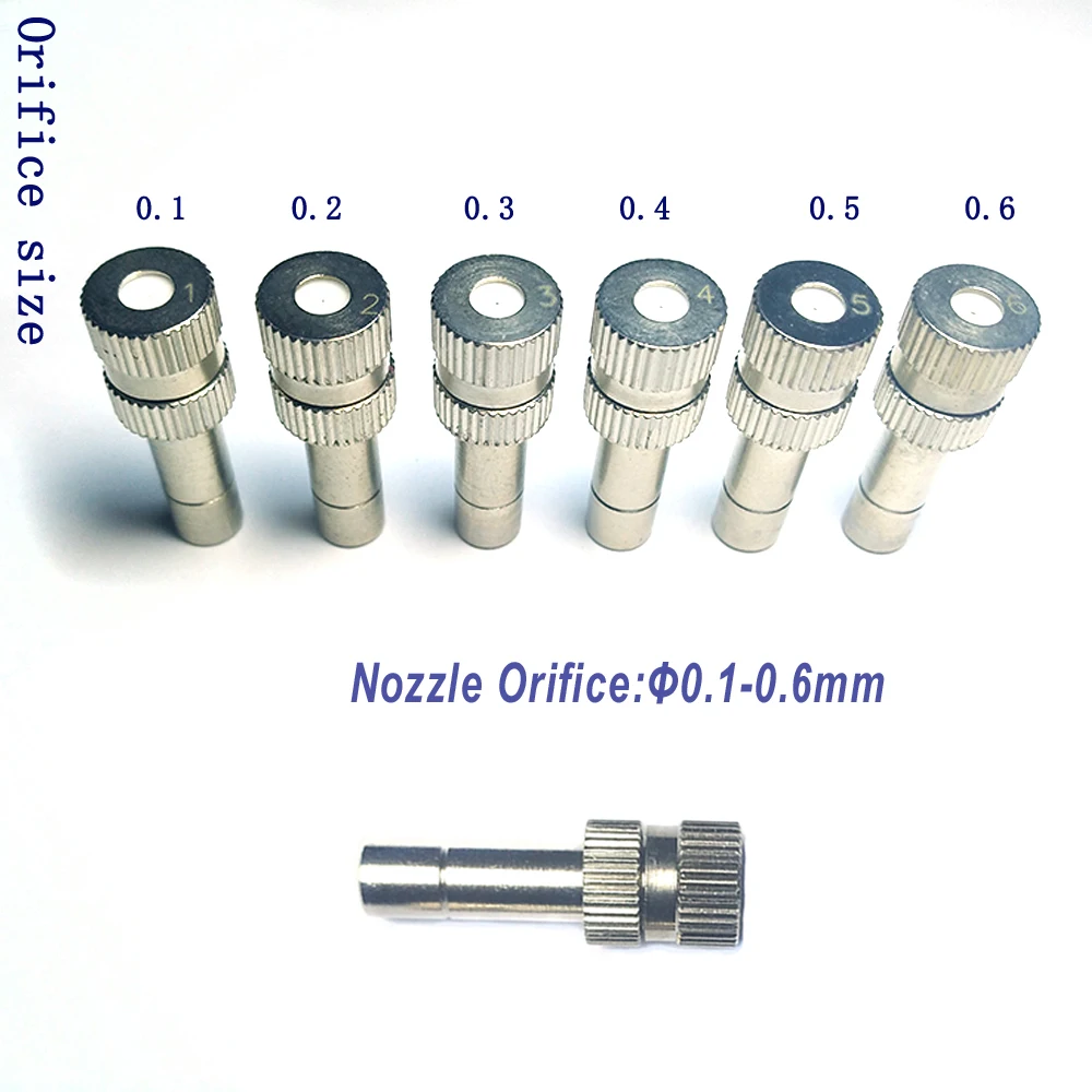 20 Stück Messing-Sprühköpfe, 6mm Nebeldüsen für Außenkühlsysteme, Landschaftsgestaltung, Luftbefeuchtung, Bewässerung – Detail 4