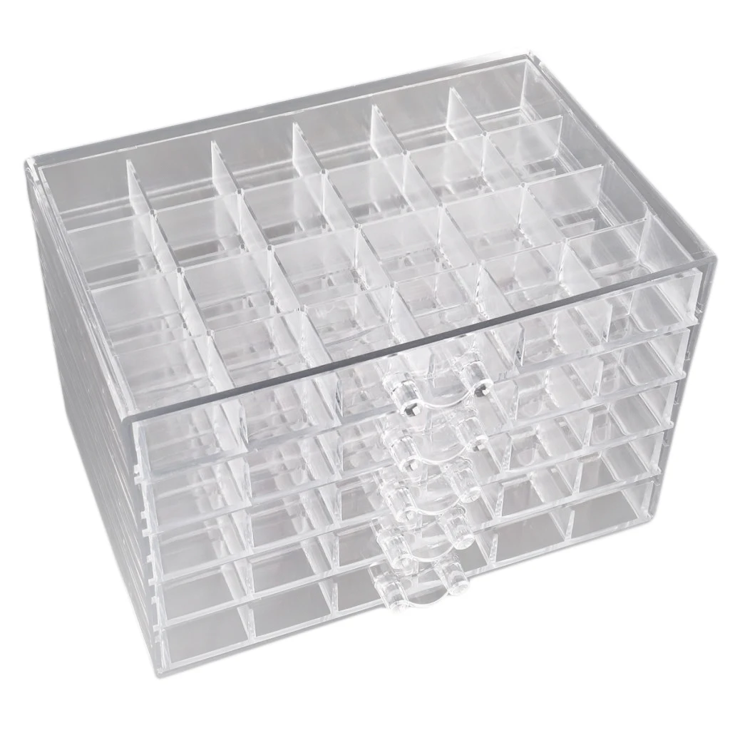 120 Grids Plastic Empty Storage Box Jewelry Nail Art Display Container Case Nail Art Tool Jewelry Drawer Storage Box table room