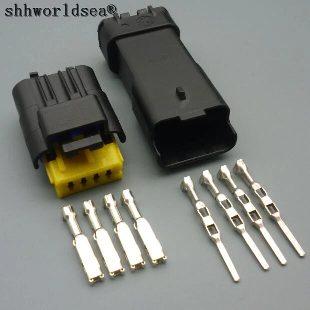 

shhworldsea 211PL042S0049 211PC042S8021 4 pin way male female waterproof electric plug joint cable automotive connectors