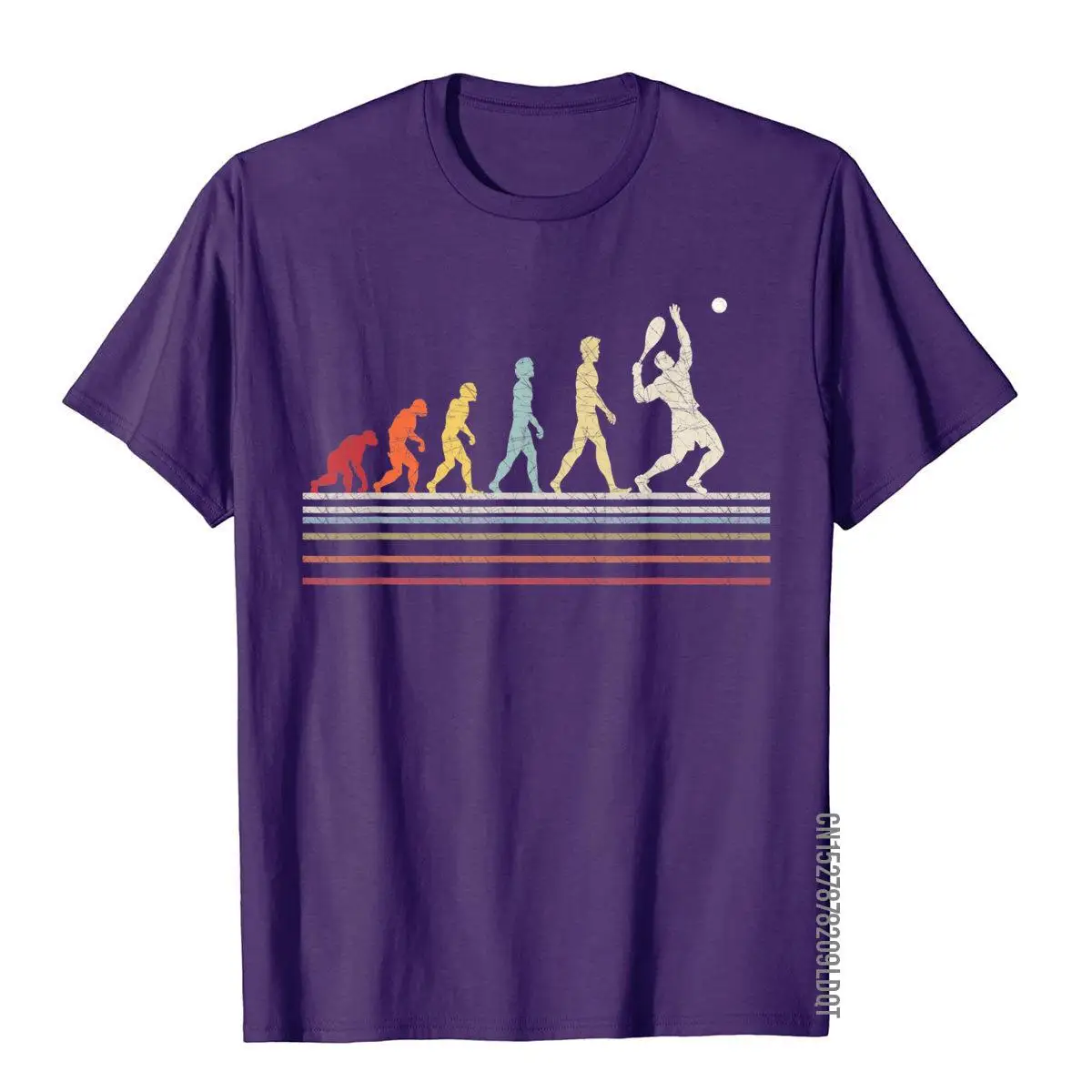 Camiseta divertida de la evolución del tenis para hombre, ropa deportiva Retro, Vintage, de algodón, barata