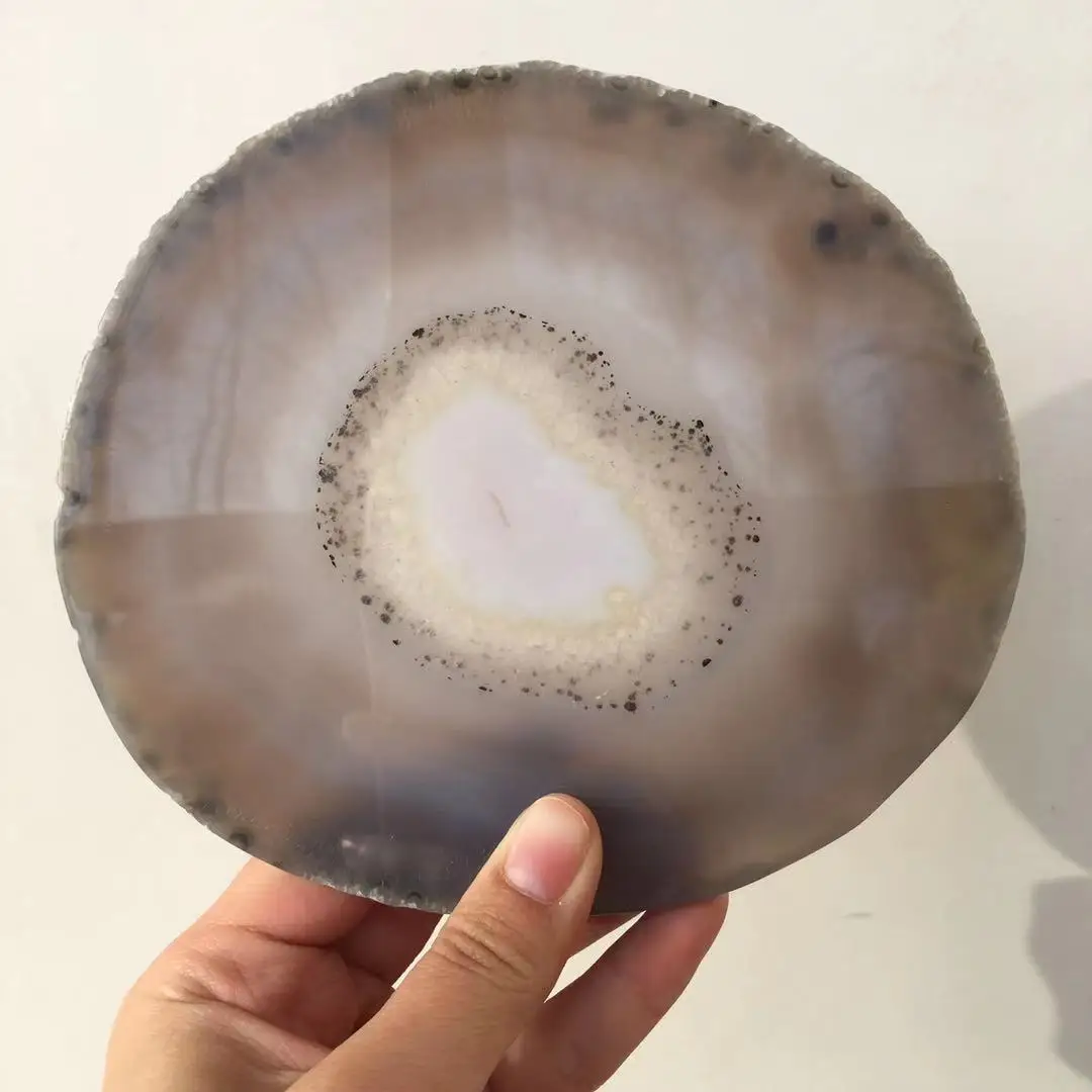 13-15CM  Large  Agate Slice Geode Polished Crystal Quartz