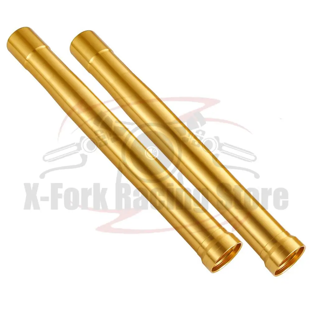 Front Fork Outer Tubes Fork Pipes Pair For Yamaha T-max 530 2015-2018 2016 2017 Shock Bar Brake Suspension Aluminum Gold 477mm