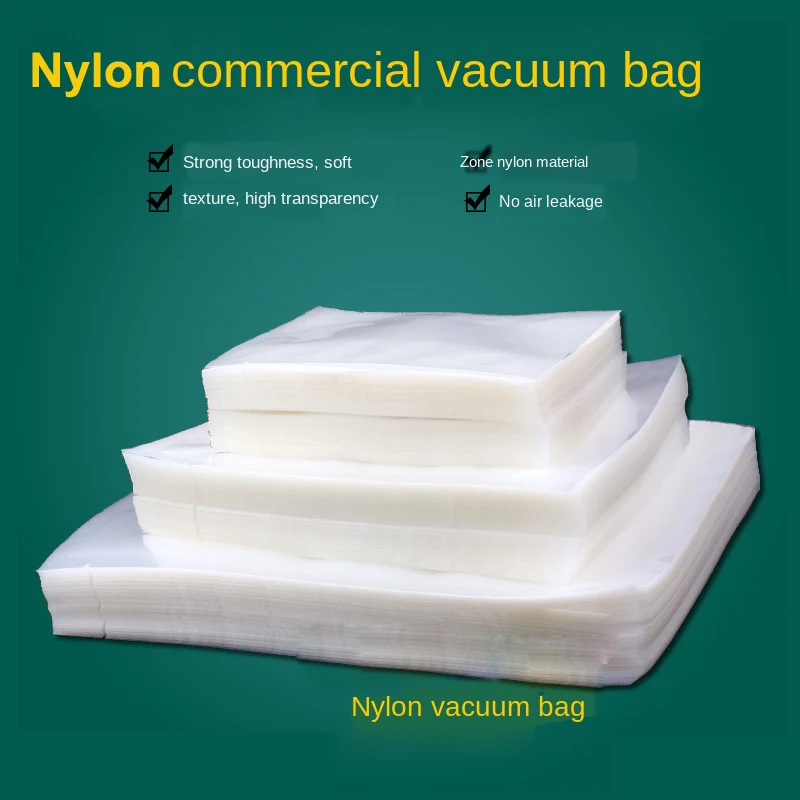 Sacos de vedação a vácuo para armazenamento de alimentos Saco de selagem a vácuo Saco de selagem a quente Embalagem de alimentos Nylon PA Cozinha