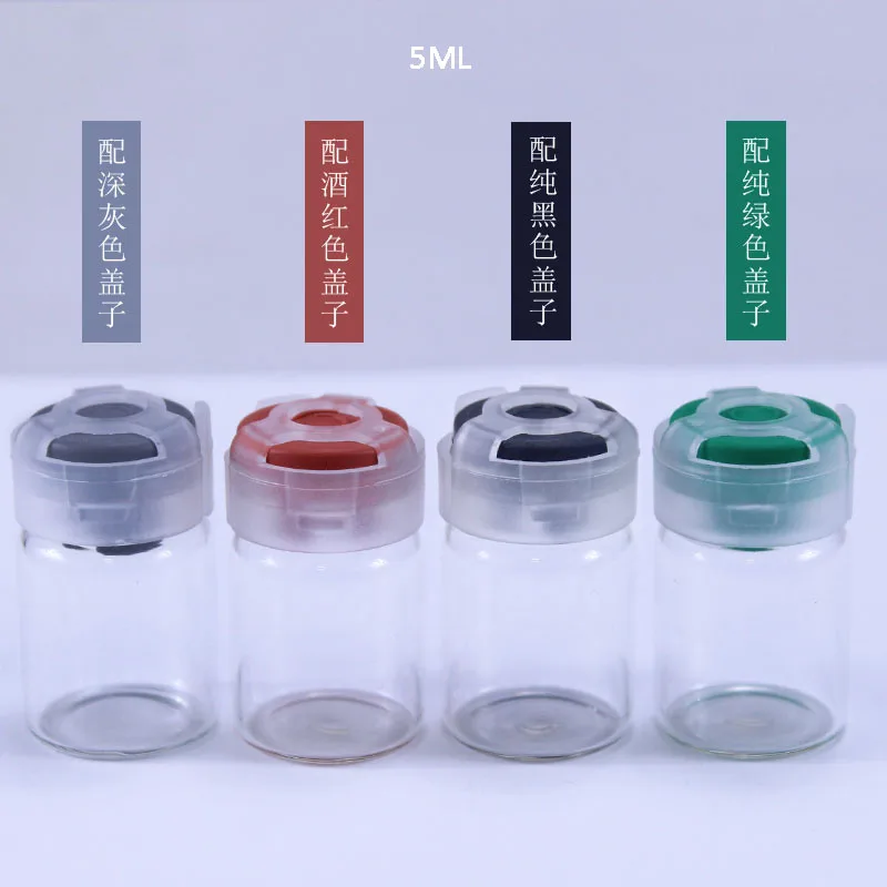 New Arrival 360pcs/lot  Wholesale 5ml 8ml 10ml Small Clear Glass Serum Vials Essential Oil Sealed Sterile Medicine Bottle