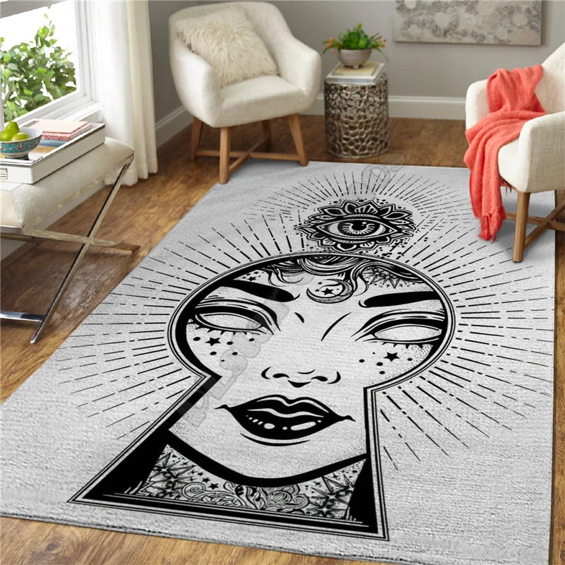 Clock 3D Printed Anti-slip Rug Carpet Home Decoration Living Flannel Bedroom Non-slip Floor Rug 07