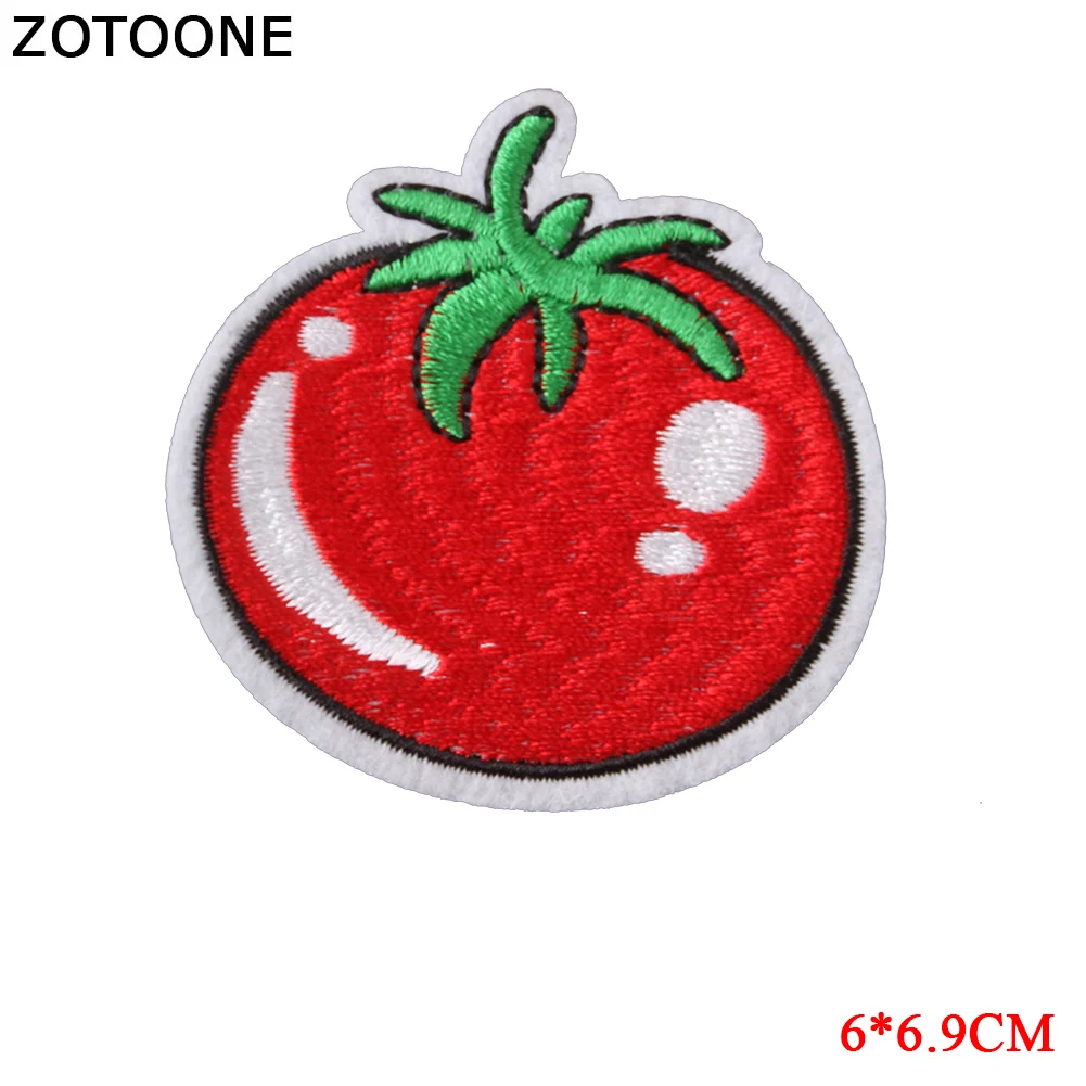 Iron on Vegetable and Fruit Patches for Clothing Stripe Stickers on Clothes Badge Embroidered Patches for The Clothing Appliques