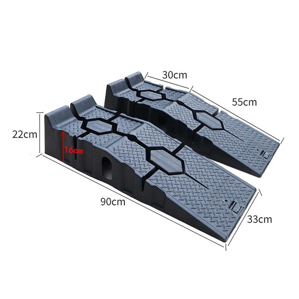 1Pair Gray 2500KG Heavy Duty Car Ramps 90cm Long Antiskid Working Ramp Auto Oil Changing Repair Maintenance Jack Lift Tools