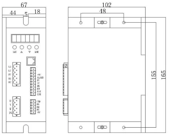 220v 500W 750W brushless dc motor controller hall sensor or sensorless 310v bldc controller