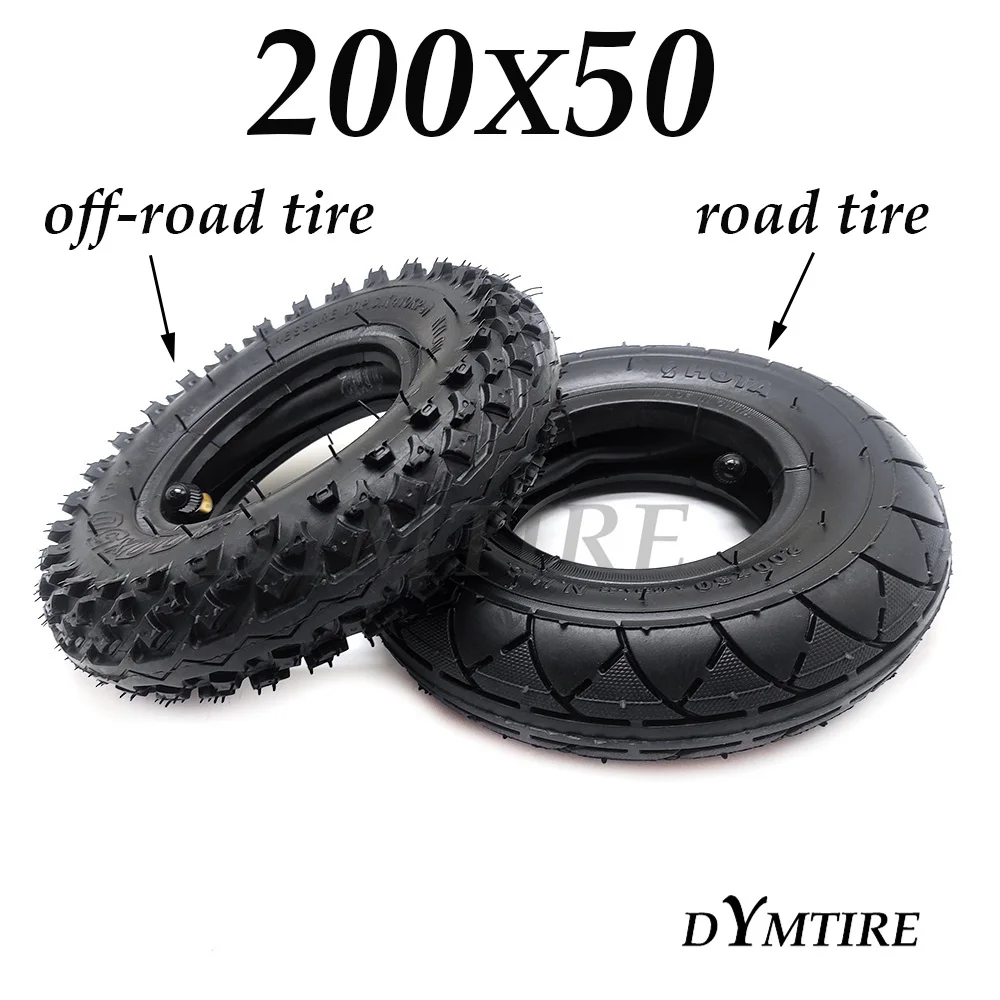 8 Inch Pneumatic Tire 200x50 Inner and Outer Tube for Mini Electric Scooter Off Road Tyre Replacement Parts