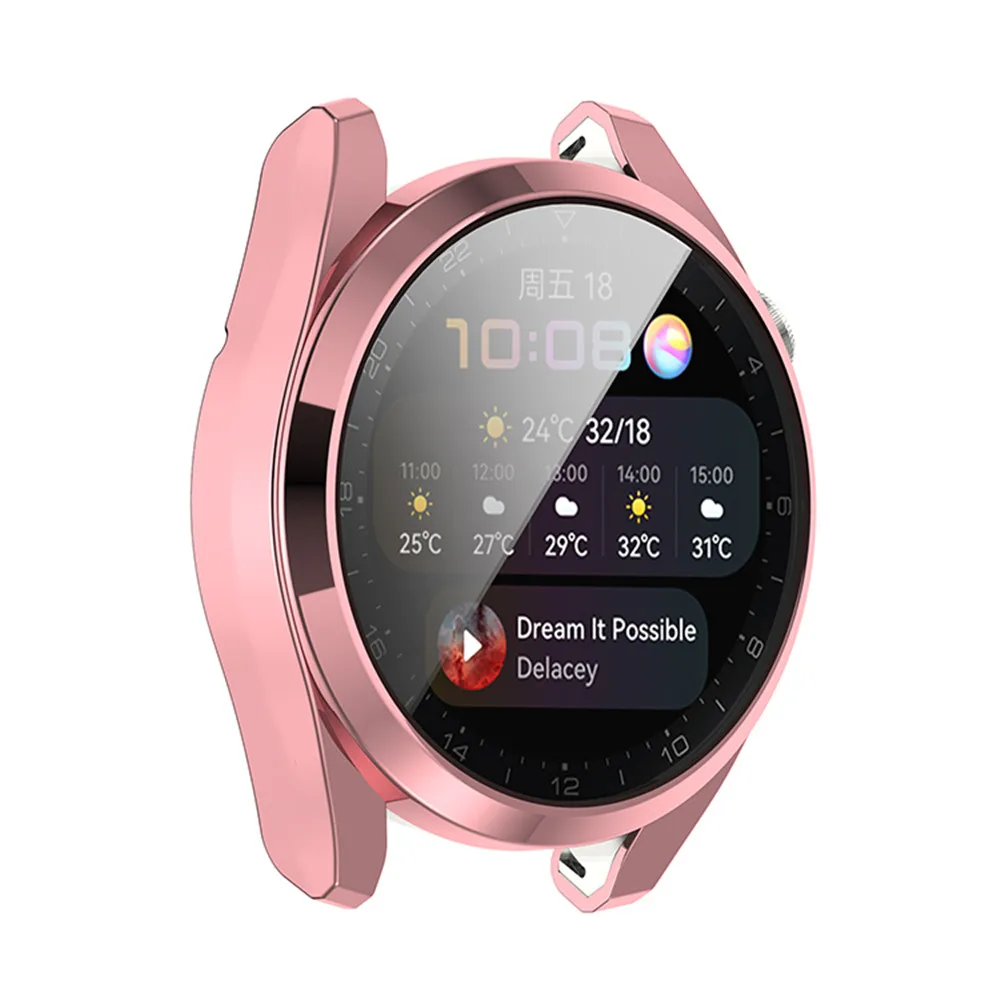 Housing Shell Cover TPU All-inclusive Electroplating Protective Case for Huawei Watch3 Pro Watch