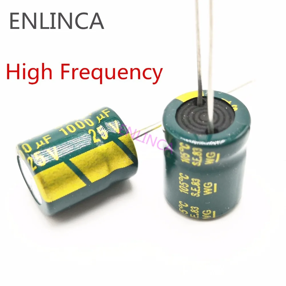 10-20pcs/lot 25V 1000UF Low ESR/Impedance high frequency aluminum electrolytic capacitor 1000UF25V 25v1000uf 20%