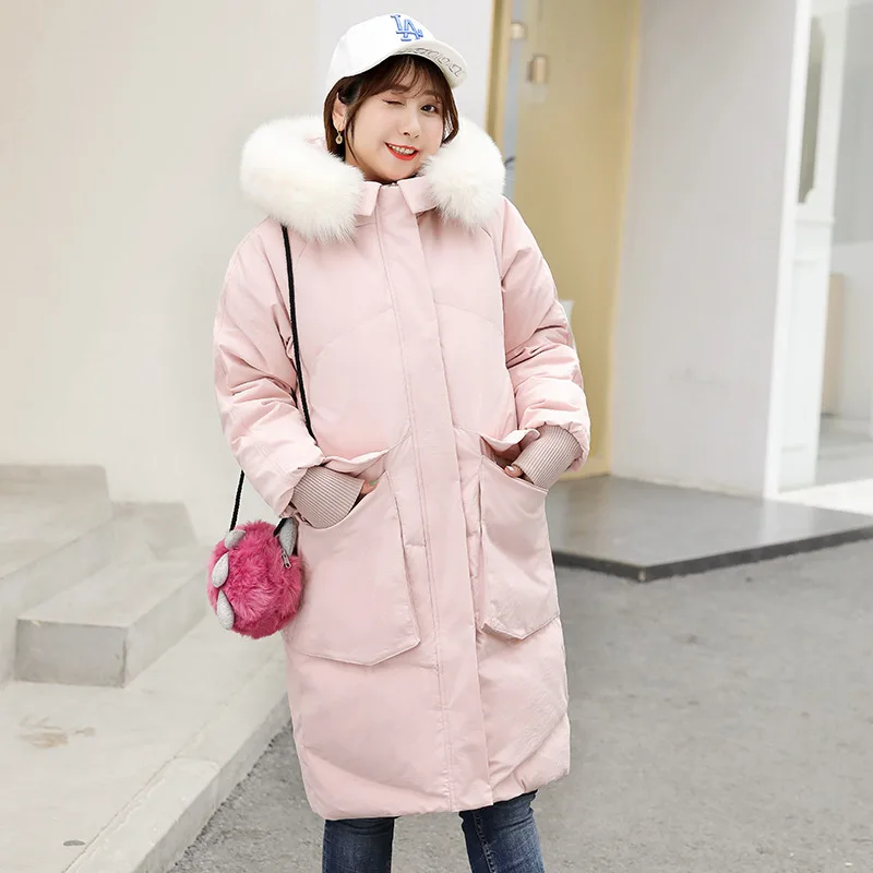 White Duck Down Coat Women Plus Size Winter Down Jacket Women Jacket Korean Puffer Jacket Chaqueta Mujer 803 YY1266