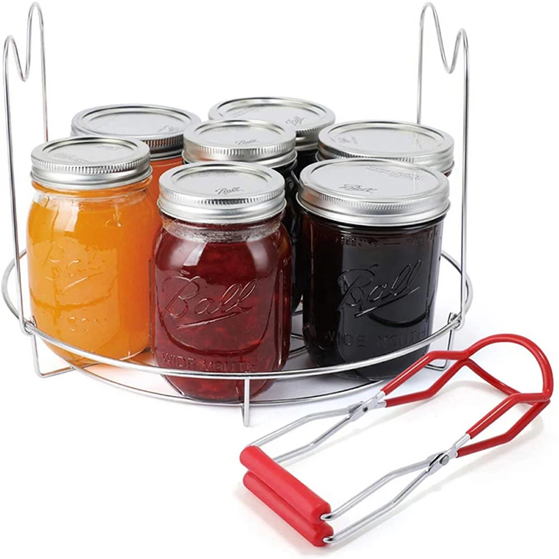 Wide Mouth Clip Canning Jar Tong Stainless Steel Anti-Scalding Lifter Non-Slip Feeding BottleClip Anti-Skid Anti-Scald Jar Clamp