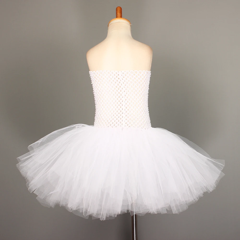 White Bunny Rabbit Tutu Dress Kids Pet Birthday Outfit Halloween Costume Baby Girls Animal Dresses Tail Bow Set Easter Vestidos - view 6