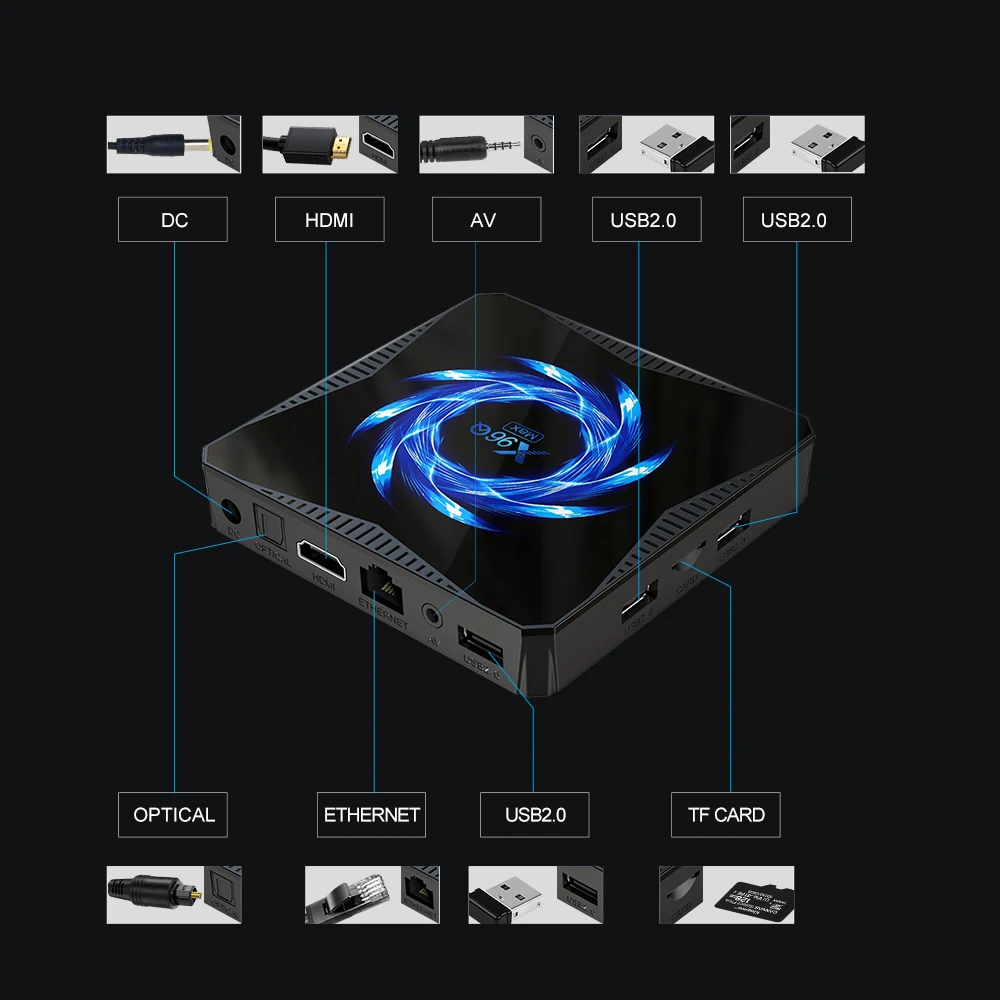 X96Q MAX Android 10.0 Smart TV Box Allwinner H616 4GB 32GB 2,4G 5G WiFi Bluetooth 4K Media Player 4G 64G X96Q Android TV Box