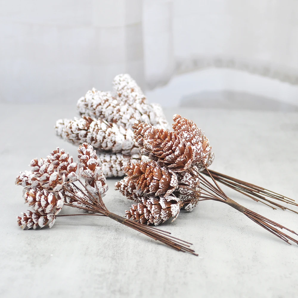 12 stücke/bündel von künstliche pflanze gefälschte kiefer kegel dekoration Weihnachten kranz home dekoration diy kranz hochzeit dekoration