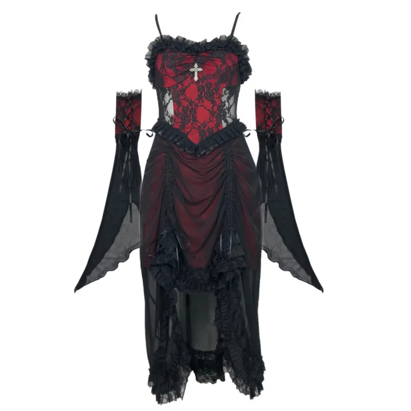 women's dark red and black off the shoulder dress vampire Dark In Love Womens Gothic Courtesan Vampire Velvet & Off Shoulder Top   Violent Delights