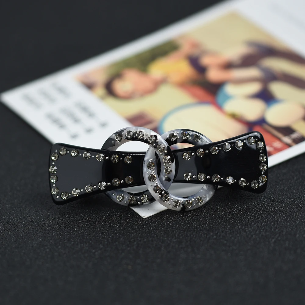 Women Headwear Small Cute Hair Clip Thin Hair Fashion Elegant Barrettes Rhinestone Hair Accessories For Women